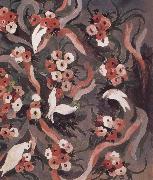 Marie Laurencin Pigeon and flowers oil painting artist